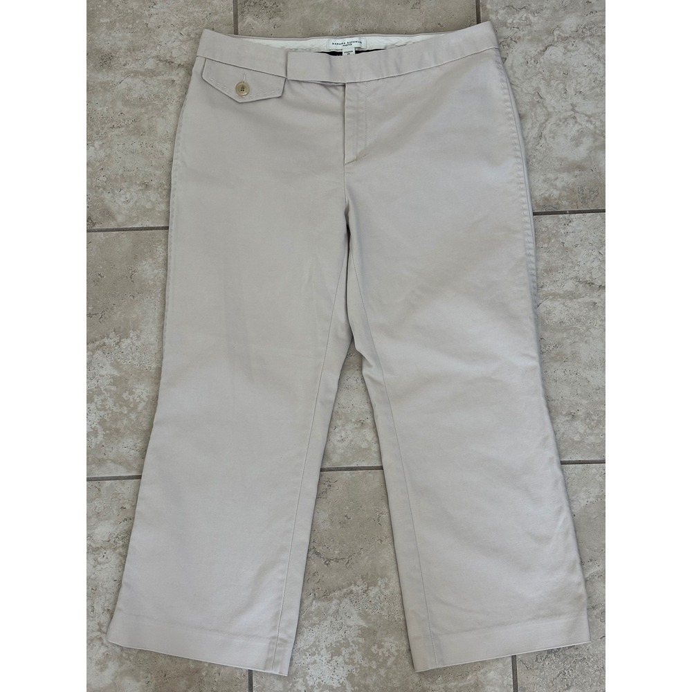 Bananas Republic Martin Stretch Flat Front Capris Flared Leg Size 10‎